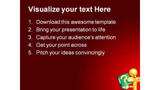 Answers Book Business PowerPoint Templates And PowerPoint Backgrounds 0711