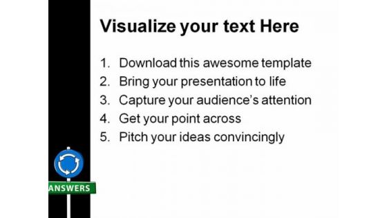 Answers Signpost Business PowerPoint Themes And PowerPoint Slides 0511