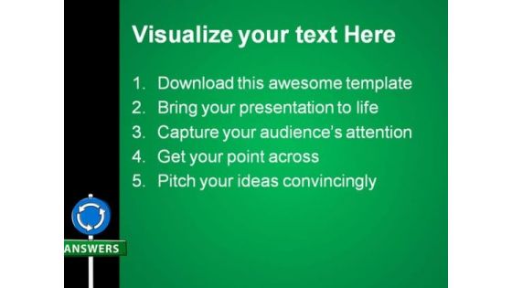Answers Signpost Business PowerPoint Themes And PowerPoint Slides 0511