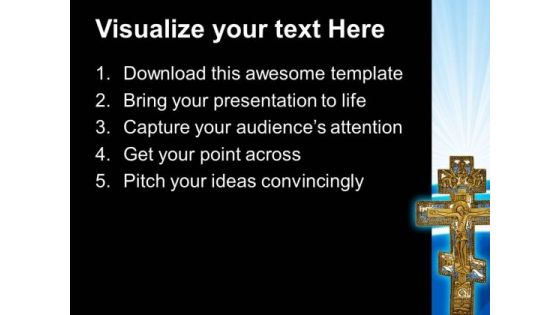 Antique Cross Christian PowerPoint Templates And PowerPoint Themes 0712