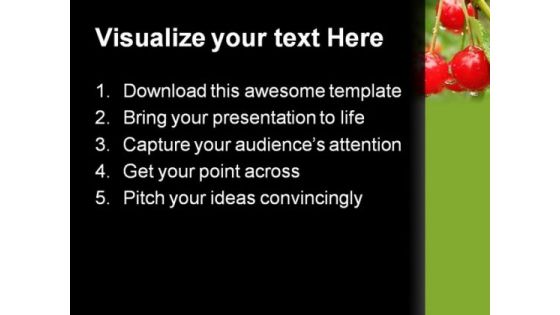 Appetizing Cherries Food PowerPoint Themes And PowerPoint Slides 0211