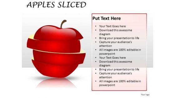 Apple A Day Sliced PowerPoint Slides And Ppt Diagram Templates