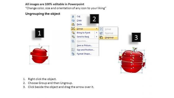 Apple A Day Sliced PowerPoint Slides And Ppt Diagram Templates