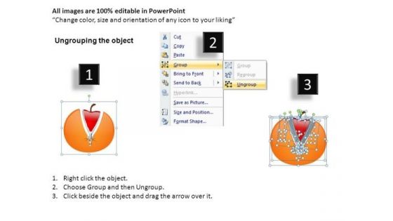 Apple Disguised As Orange PowerPoint Slides And Ppt Diagram Templates