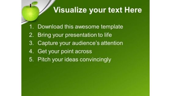 Apple Isolated Health PowerPoint Templates Ppt Backgrounds For Slides 0413
