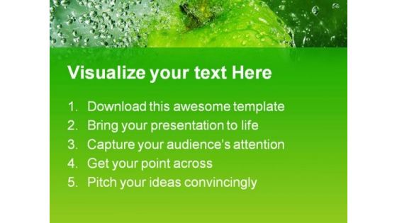 Apple Splash Health PowerPoint Themes And PowerPoint Slides 0211