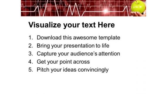 Apple With Heartbeat Medical PowerPoint Templates And PowerPoint Themes 0512