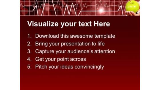 Apple With Heartbeat Medical PowerPoint Templates And PowerPoint Themes 0512