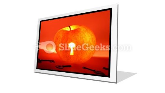 Apple With Keys PowerPoint Icon F Apple With Keys PowerPoint Icon F