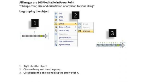 Apprehending Arrows Process 11 Stages Creating Flowchart PowerPoint Templates