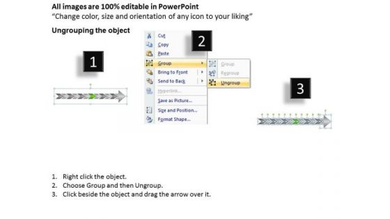 Apprehending Arrows Process 11 Stages Planning Flow Chart PowerPoint Templates