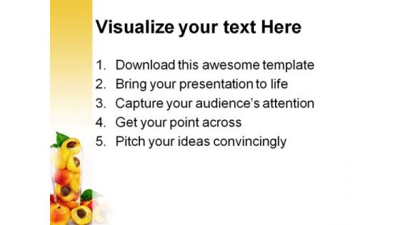 Apricots In The Glass Health PowerPoint Themes And PowerPoint Slides 0211