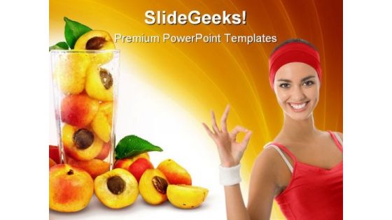 Apricots In The Glass Health PowerPoint Themes And PowerPoint Slides 0211