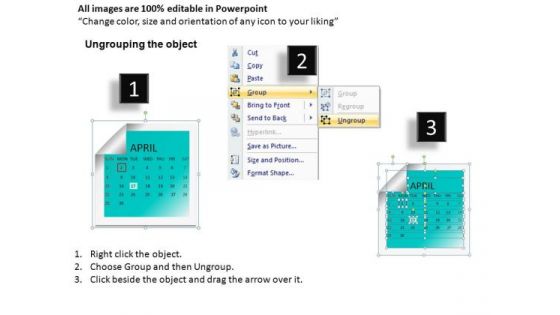 April 2012 Calendar PowerPoint Slides