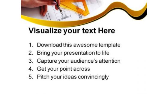 Architectural Desk Construction PowerPoint Themes And PowerPoint Slides 0211