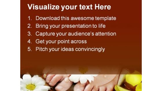 Aromatherapy Flowers With Feet Nature PowerPoint Themes And PowerPoint Slides 0311