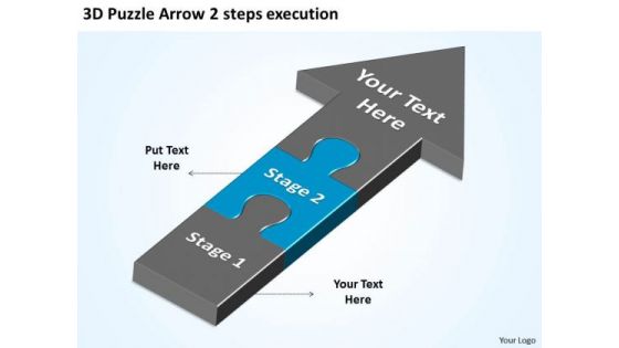 Arrow 2 Steps Execution Ppt How To Write Business Plan Free Template PowerPoint Templates