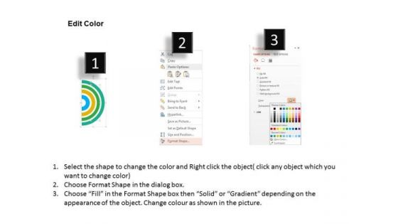 Arrow Around Circle For Agenda PowerPoint Template