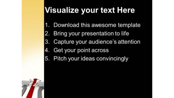 Arrow Breaking Wall Solution Concept PowerPoint Templates And PowerPoint Themes 1012