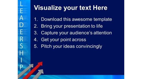 Arrow Competition Leadership PowerPoint Templates And PowerPoint Themes 0512