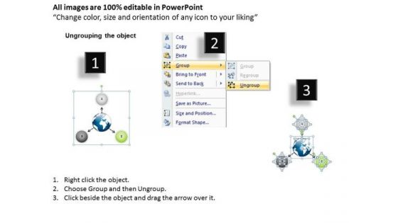 Arrow Diagram Shows Required Order Of Tasks Circle Arrows Process Software PowerPoint Templates