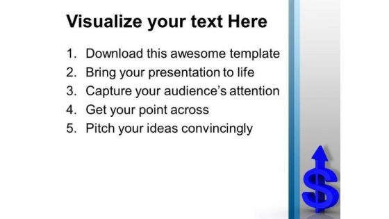 Arrow Dollar Pointing Upwards Marketing PowerPoint Templates Ppt Backgrounds For Slides 0113