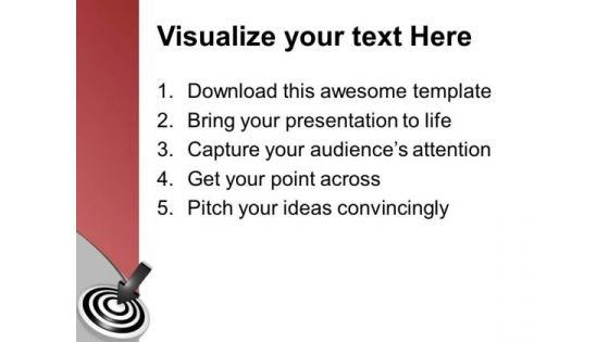 Arrow Hiiting On Target PowerPoint Templates Ppt Backgrounds For Slides 1212