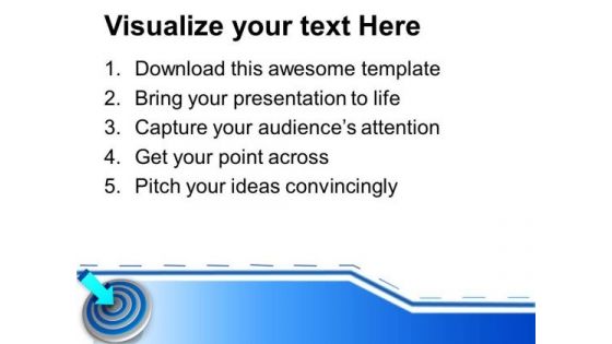 Arrow Hits Target Achieved Business PowerPoint Templates Ppt Backgrounds For Slides 0213