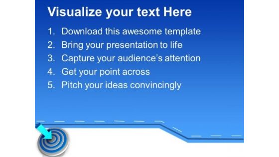 Arrow Hits Target Achieved Business PowerPoint Templates Ppt Backgrounds For Slides 0213