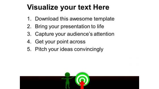 Arrow Hitting On Target Success PowerPoint Templates Ppt Backgrounds For Slides 0213