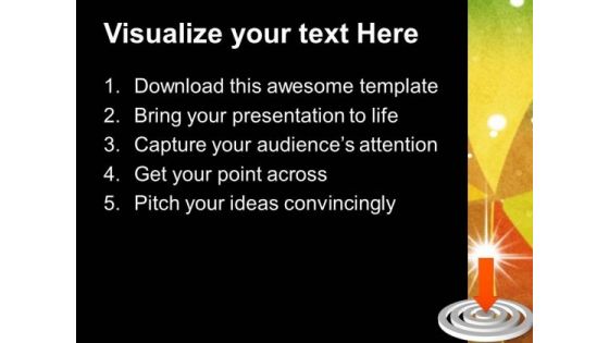 Arrow Hitting Target PowerPoint Templates And PowerPoint Themes 0912