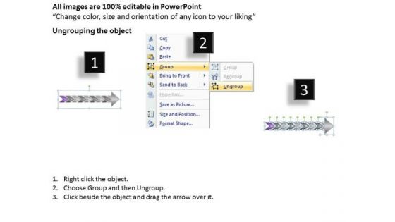 Arrow Illustration 8 Stages Flow Chart Slides PowerPoint