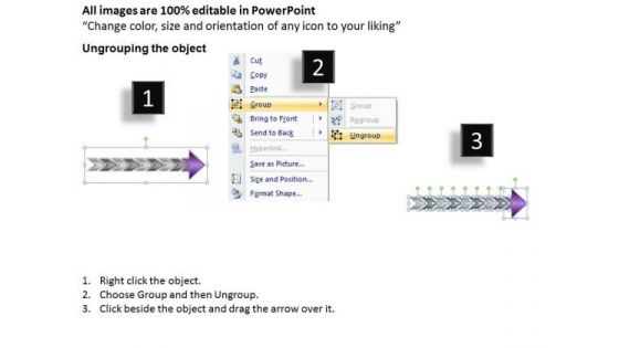 Arrow Illustration 8 Stages Make Flowchart PowerPoint Slides