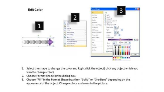 Arrow Illustration 8 Stages Make Flowchart PowerPoint Slides