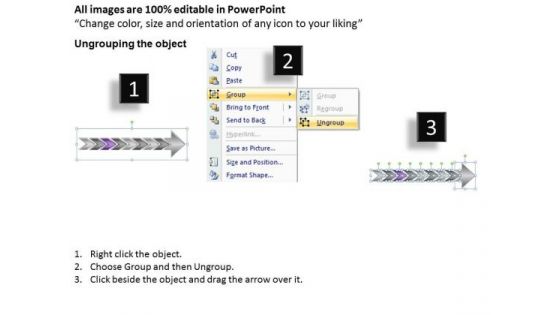 Arrow Illustration 8 Stages Open Source Flowchart PowerPoint Slides