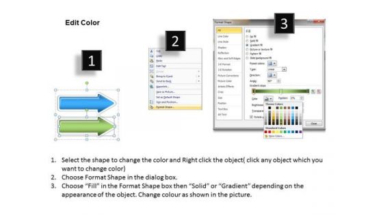 Arrow In PowerPoint 4 Stages Comparison Process Flow Slides
