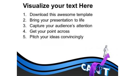 Arrow Jumping Over Cant PowerPoint Templates Ppt Backgrounds For Slides 0713