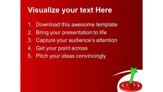 Arrow On Target Concept Business PowerPoint Templates And PowerPoint Themes 0712