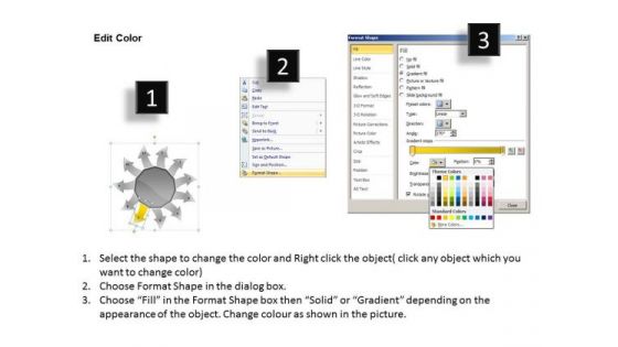 Arrow Pointing Strategic Planning Process Arrow Circular Diagram PowerPoint Templates
