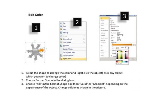 Arrow Pointing World Business PowerPoint Templates Process Arrow Radial Diagram Slides