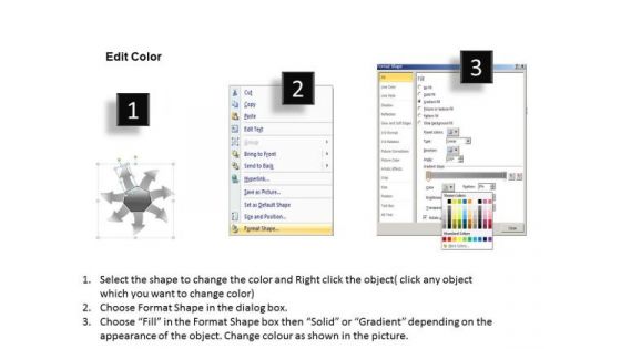 Arrow Pointing World Business PowerPoint Templates Process Radial Diagram Slides