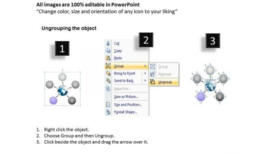 Arrow Process Project Activity Diagram Circular Flow Motion PowerPoint Template