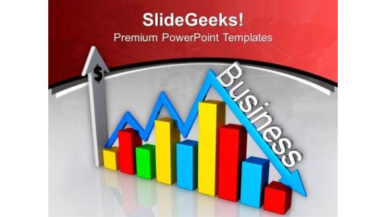 Arrow Shows Business Ups Down PowerPoint Templates Ppt Backgrounds For Slides 0513