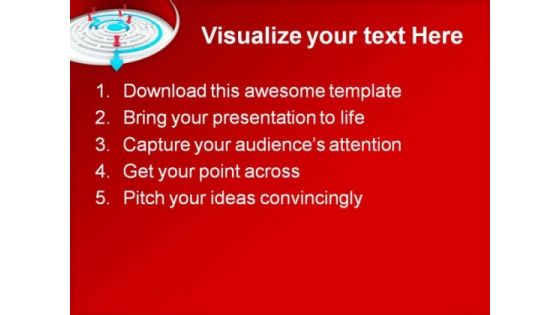 Arrow Success Maze Business PowerPoint Themes And PowerPoint Slides 0511
