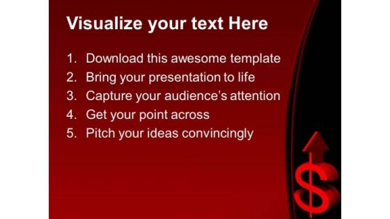 Arrow Up Dollar Finance PowerPoint Templates And PowerPoint Themes 1012