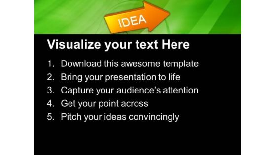 Arrow With Idea Concept Business PowerPoint Templates Ppt Backgrounds For Slides 0213