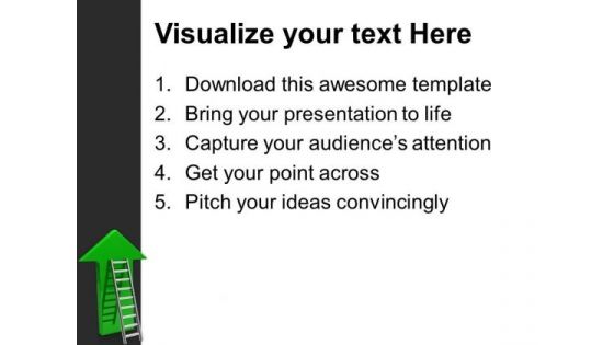 Arrow With Stairs Up Future PowerPoint Templates And PowerPoint Themes 1012