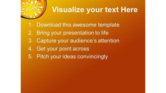 Arrows Around Plan Strategy Business PowerPoint Templates Ppt Backgrounds For Slides 0113