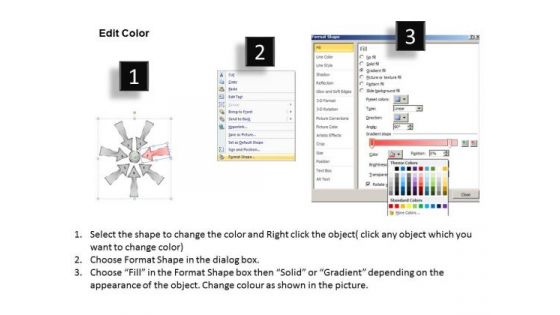 Arrows Business Process Management Solution Cicular Cycle PowerPoint Slides