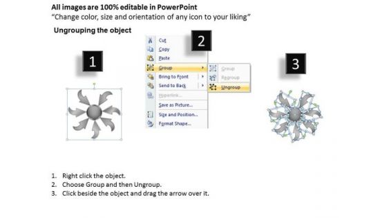 Arrows Converging Towards Single Task Process Circular Flow Network PowerPoint Templates